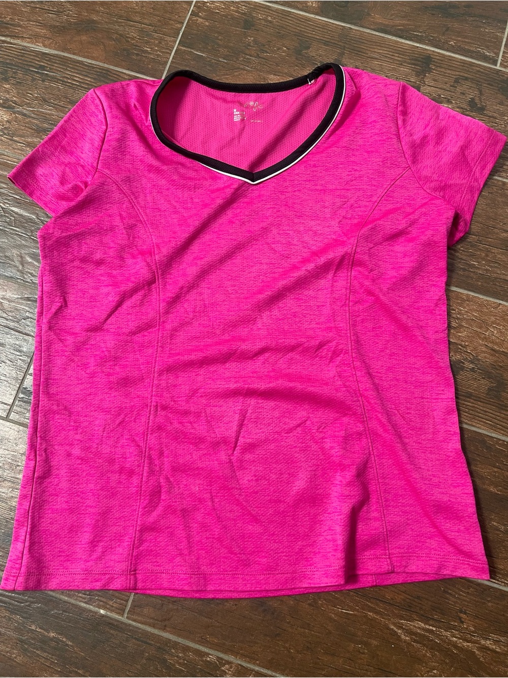 made for life Hot Pink Short-Sleeve V-Neck Active Top
